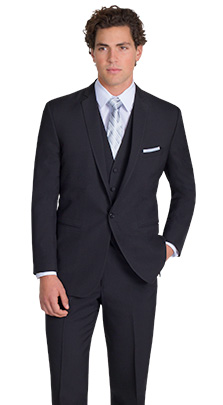 Black Notch Lapel Suit